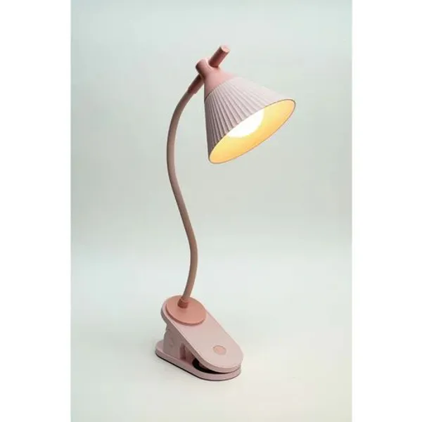 Pink_Clip-On_Led_Desk_Lamp_With_Flexible_Gooseneck