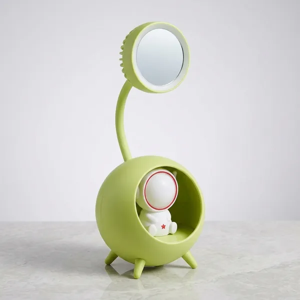 Green_Abs_Plastic_Bladeless_Portable_Fan_With_Mirror