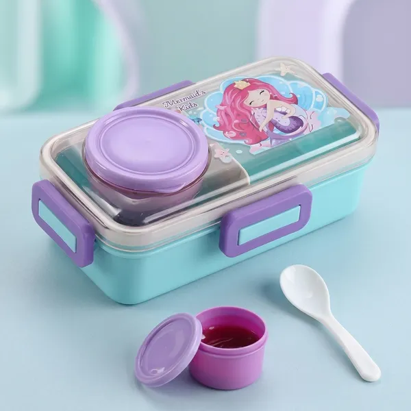 Blue_Plastic_Mermaid_Print_Lunch_Box_For_Kids