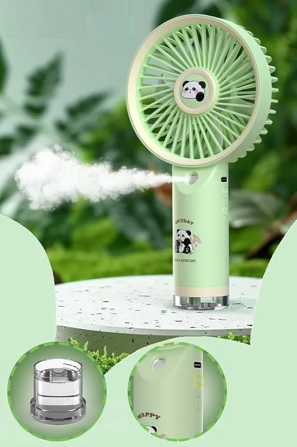 Green_Panda_Design_Portable_Handheld_Mist_Fan_For_Kids