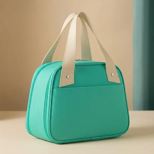 Teal_Beige_Polyester_Insulated_Lunch_Bag_For_Kids