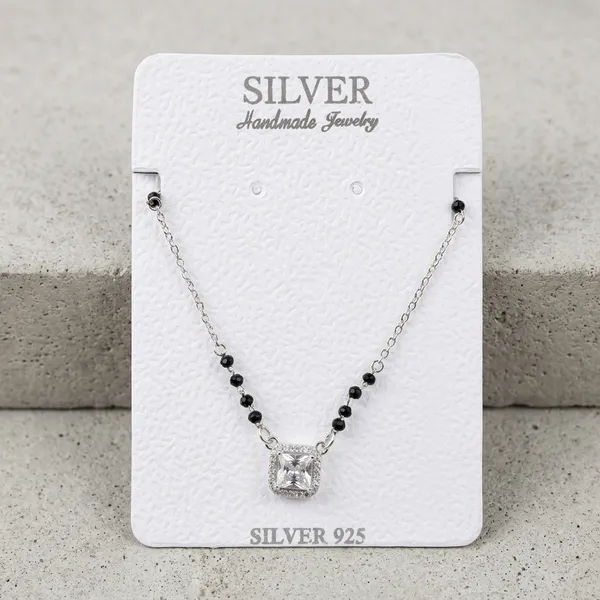 Silver_925_Sterling_Cubic_Zirconia_Square_Halo_Pendant_For_Women