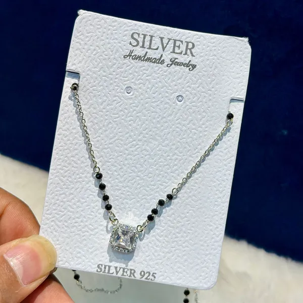 Silver_925_Sterling_Cubic_Zirconia_Square_Halo_Pendant_For_Women