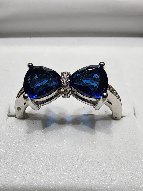Silver_925_Sterling_Blue_Sapphire_Crystal_Bow_Ring_For_Women
