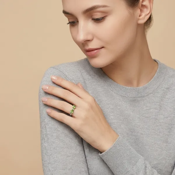 Silver_925_Green_Peridot_Bow_Ring_For_Women