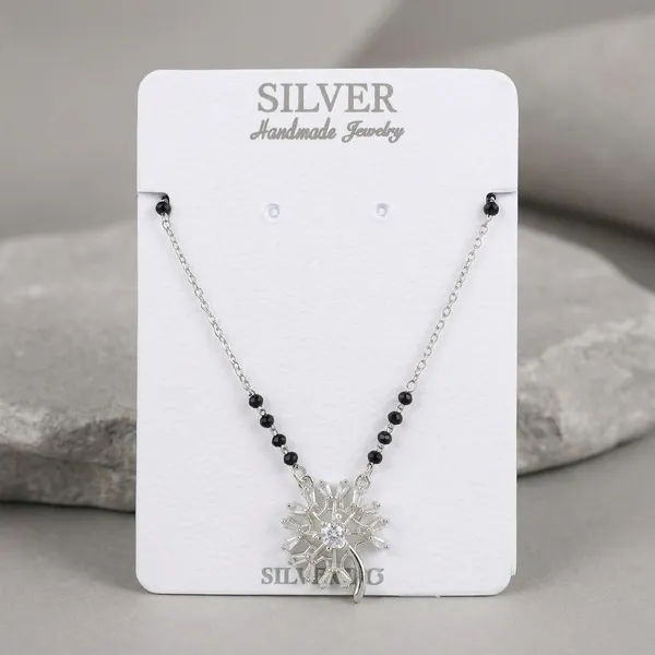 Silver_925_Sterling_Handmade_Snowflake_Bead_Pendant_For_Women