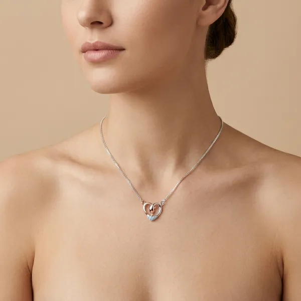 Silver_925_Dual_Tone_Interlocking_Heart_Pendant_For_Women