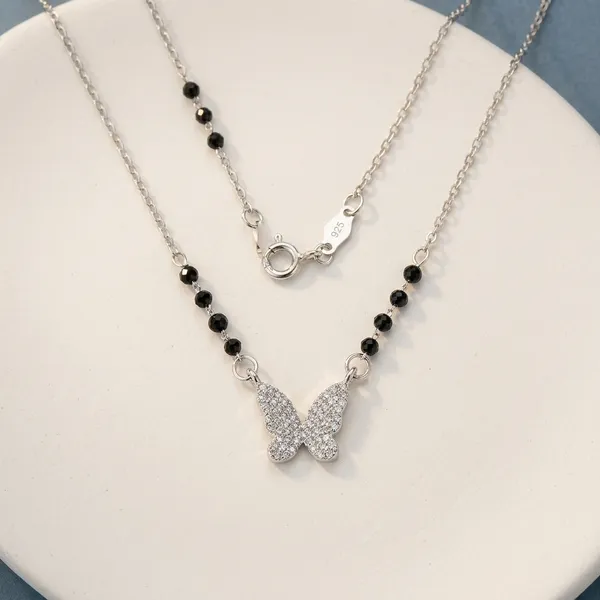 Silver_925_Sterling_Butterfly_Stone_Bead_Pendant_For_Women