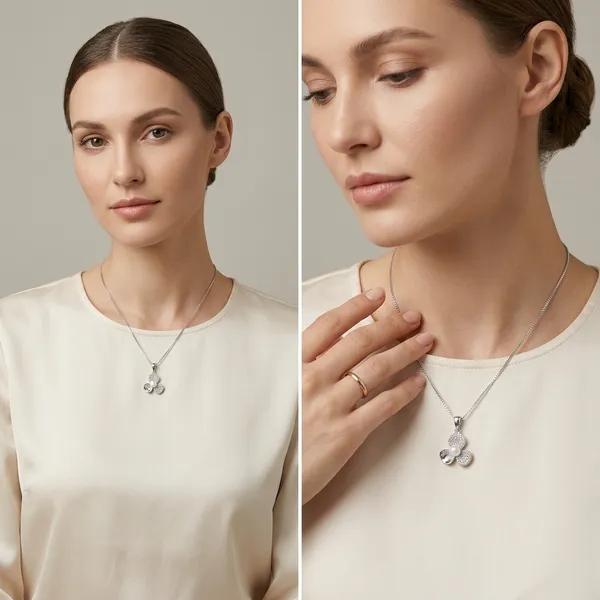 Silver_925_Sterling_Floral_Cluster_Pendant_For_Women