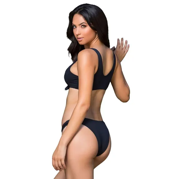 Black_Deep_Neck_Bikini_Set_For_Women