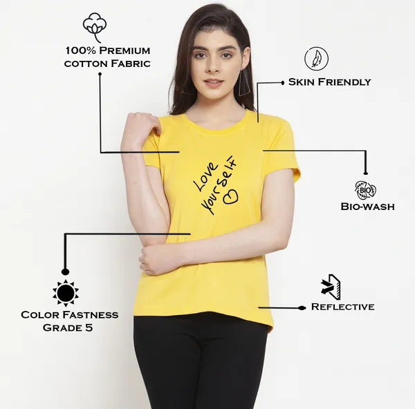 Yellow_Cotton_Love_Yourself_Print_Round_Neck_T-Shirt_For_Women