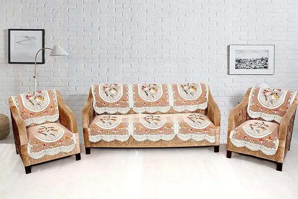 Cotton_Polyester_Net_Fabric_Floral_5_Seater_Sofa_Cover_with_Matching_4_Seater_Center_Table_Cover_Set,_Brown