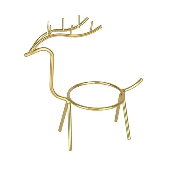 Set_Of_2_Gold_Glass_Planter_Holder_Deer_Glass_Pot_Glass_Flower_Pot