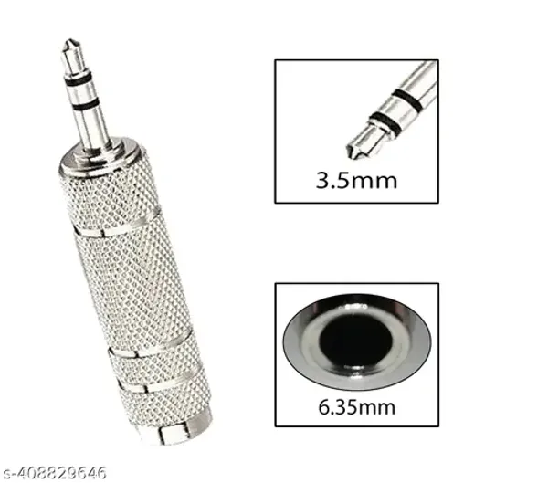 6.35mm_Female_Plug_to_3.5mm_Male_Connector_Earphone_Amplifier_Audio_Adapter_Microphone_AUX_6.5_3.5_Mm_Converter