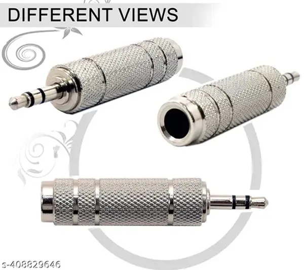 6.35mm_Female_Plug_to_3.5mm_Male_Connector_Earphone_Amplifier_Audio_Adapter_Microphone_AUX_6.5_3.5_Mm_Converter