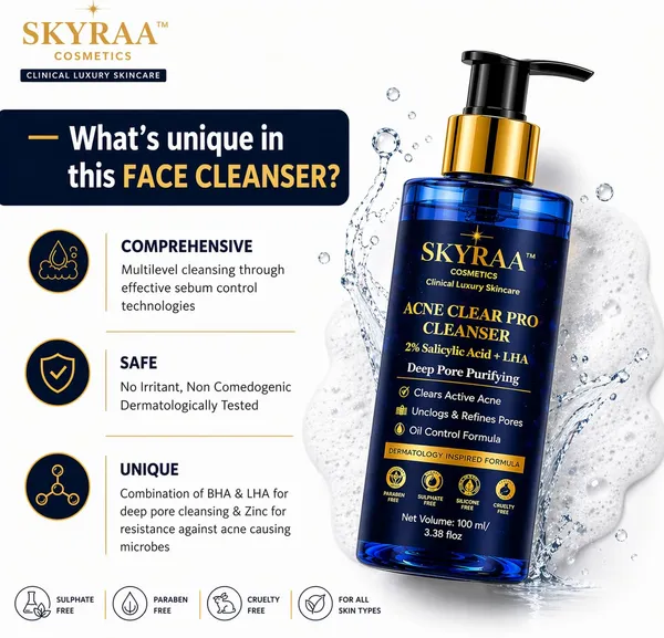 2_Salicylic_Acid_Face_Wash_With_Lha_Niacinamide_For_Acne_Oily_Skin_Deep_Pore_Cleansing_Blackhead_Removal_Oil_Control_Acne_Marks_Reduction_Anti_Pimple_Face_Cleanser_For_Men_Women_100_Ml