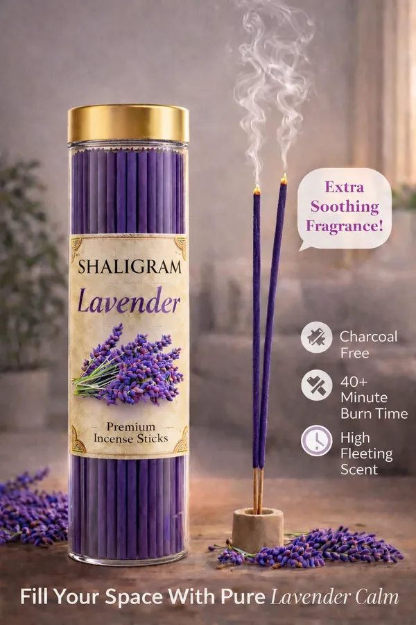 Shaligram_Lavender_Premium_Incense_Sticks_|__80_Sticks_Pack_I_Natural_Long-Lasting_Agarbatti_for_Relaxation,_Pooja_&_Meditation_|_Calming_Floral_Aroma