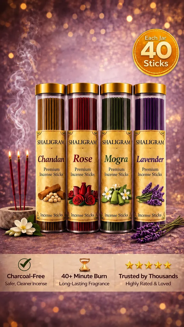 Shaligram_Premium_Incense_Stick_Combo_Pack_(Set_of_4)_–_Chandan,_Rose,_Mogra_&_Lavender_|_40_Sticks_Each_|_Long-Lasting_Natural_Aroma