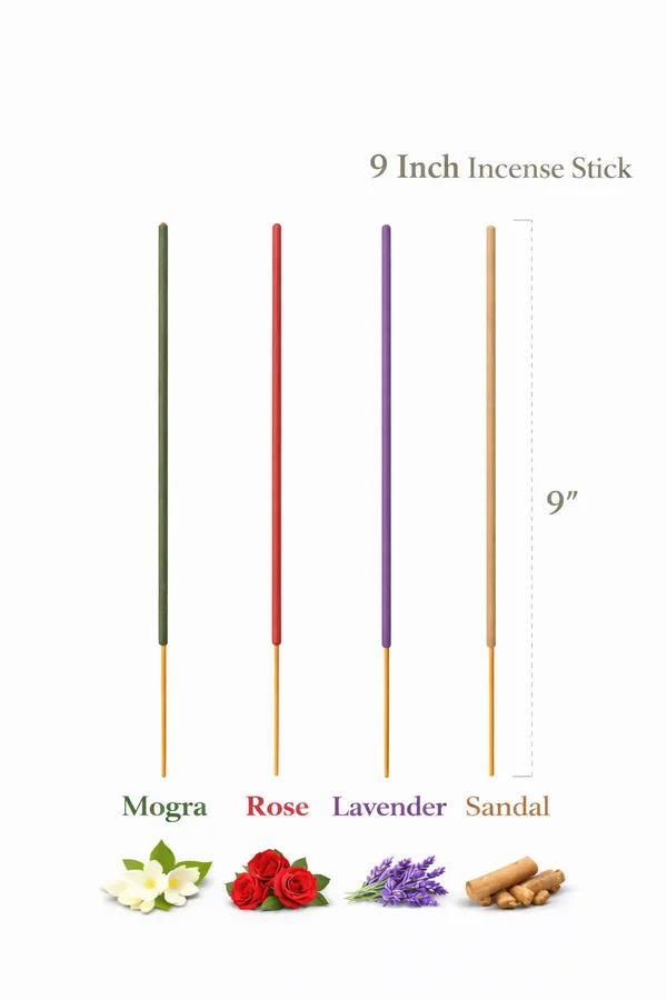 Shaligram_Premium_Incense_Stick_Combo_Pack_(Set_of_4)_–_Chandan,_Rose,_Mogra_&_Lavender_|_40_Sticks_Each_|_Long-Lasting_Natural_Aroma