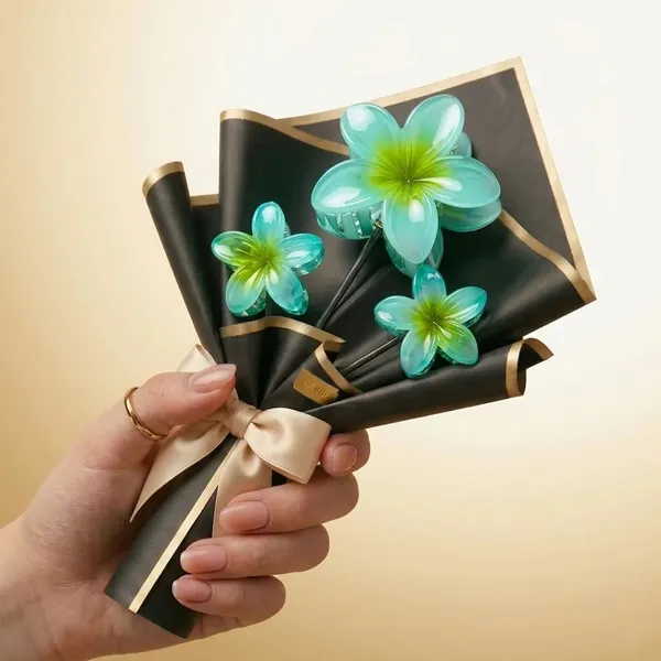 InstaViral_Korean_Flower_Claw_Bouquet_(Green)