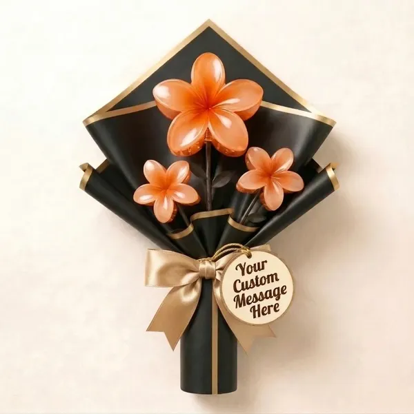 InstaViral_Korean_Flower_Claw_Bouquet_(Orange)