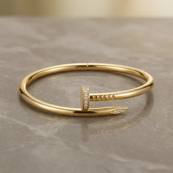 The_Minimalist:_Golden_Nail_Korean_Bracelet