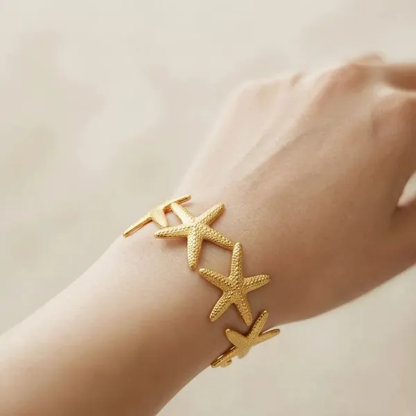 Marina_Golden_Starfish_Cuff_Bracelet