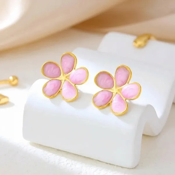 Happy_Hue_|_Pink_Flower_Korean_Studs