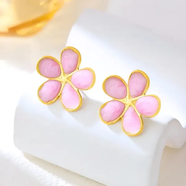 Happy_Hue_|_Pink_Flower_Korean_Studs
