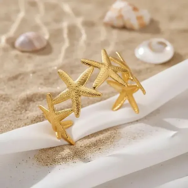 Marina_Golden_Starfish_Cuff_Bracelet