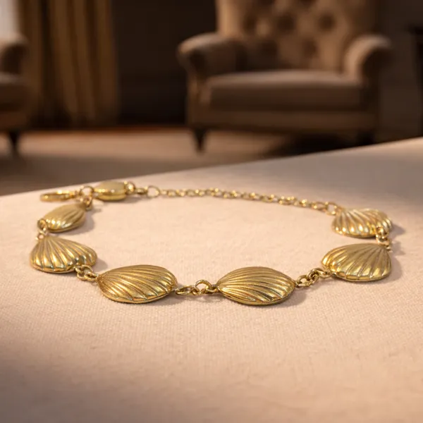 Gold_Plated_Sea_Shell_Chain_Bracelet
