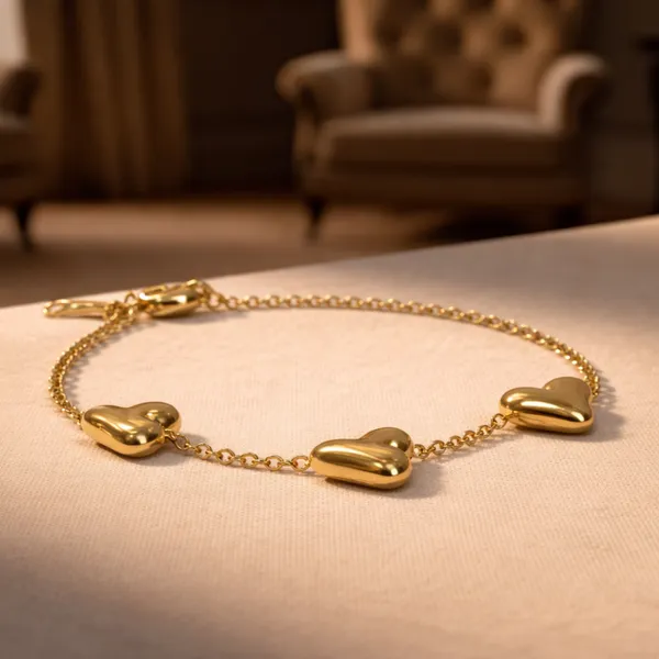 Gold_Plated_Three_Hearts_Chain_Bracelet