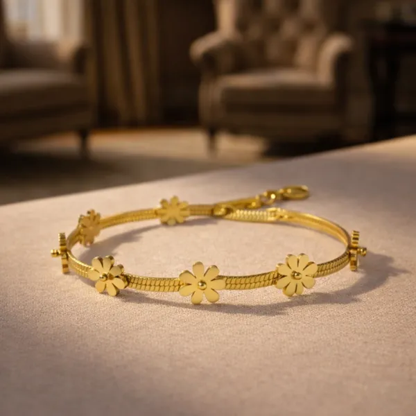 Gold_Plated_Floral_Chain_Bracelet