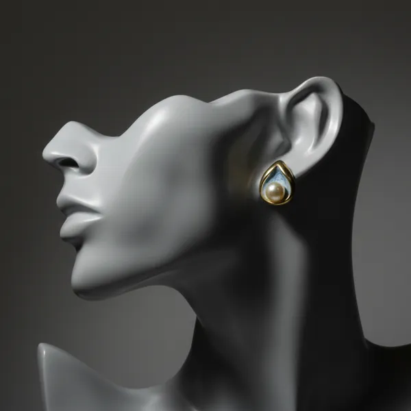 Gold_Plated_Leaf_Pearl_Earring_Blue