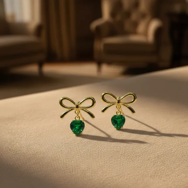 Gold_Plated_Bow_Earrings_-_White_Stone