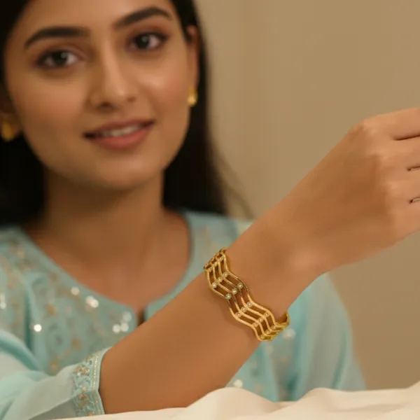 Gold_Plated_Zig_Zag_Bangle_Bracelet