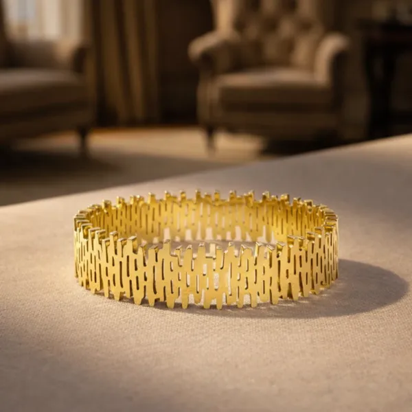 Gold_Plated_Trendy_Fire_Pattern_Bracelet