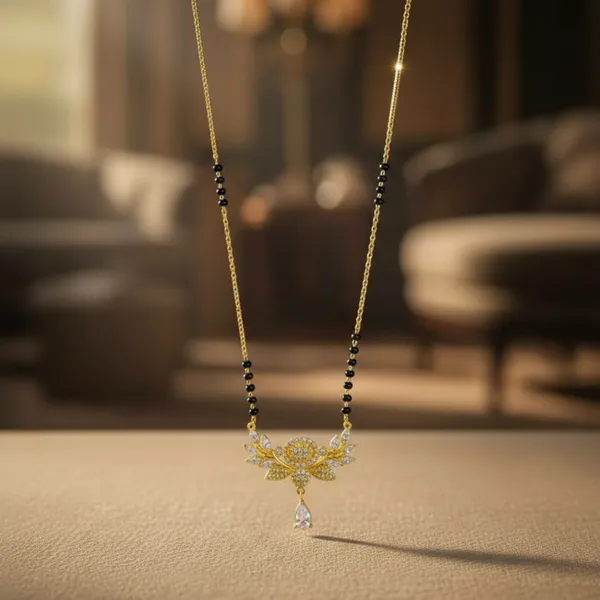 Gold_Plated_Eye_Leaf_Pattern_Mangalsutra