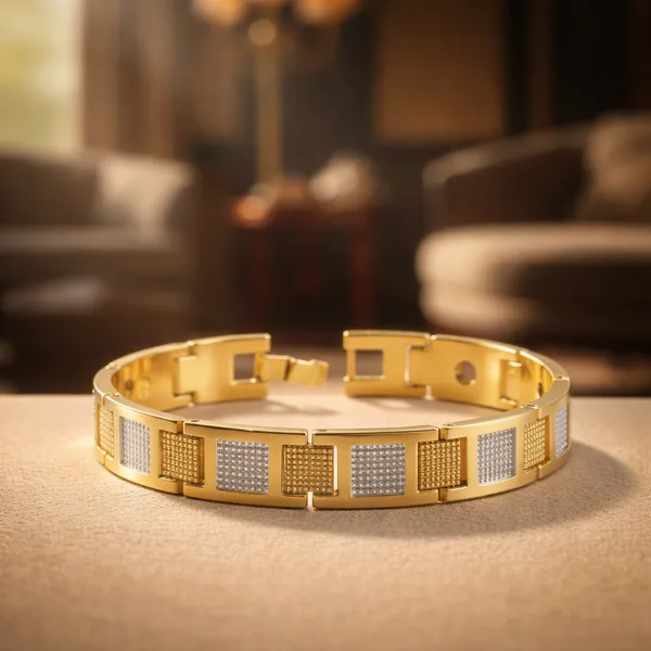 Gold_Plated_Square_Pattern_Bracelet