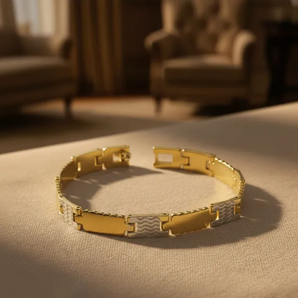 Gold_Plated_Brick_Pattern_Bracelet
