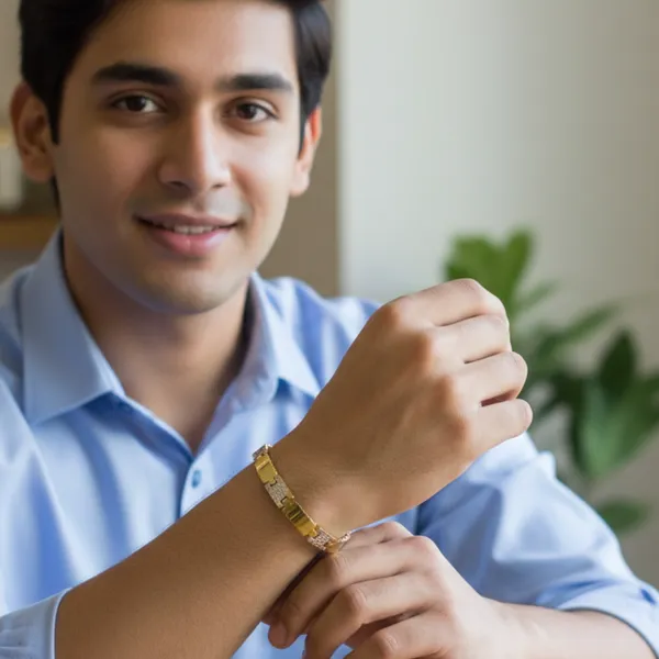 Gold_Plated_Brick_Pattern_Bracelet