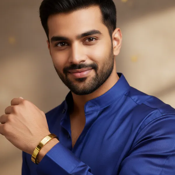 Gold_Plated_"Om"_Engrave_Kada_Bracelet