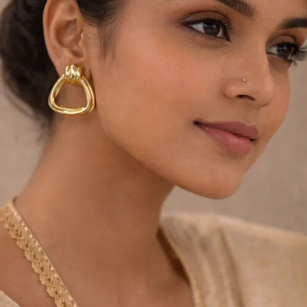 Gold_Plated_Traingular_Hoop_Earrings