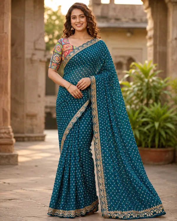 Royal_Bandhani_Georgette_Saree