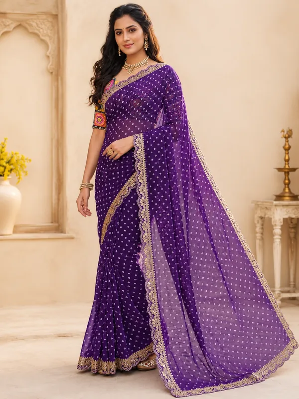 Royal_Bandhani_Georgette_Saree