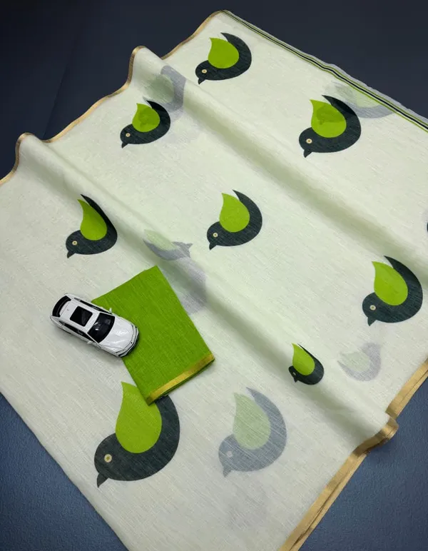 Peacock_Charm_Linen_Saree