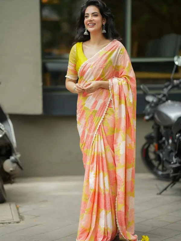 Peach_Blossom_Designer_Saree