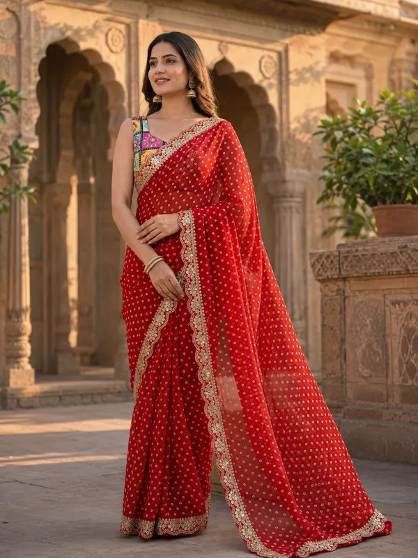 Royal_Bandhani_Georgette_Saree