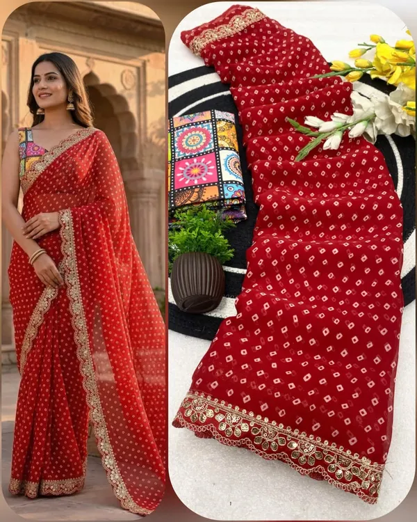 Royal_Bandhani_Georgette_Saree