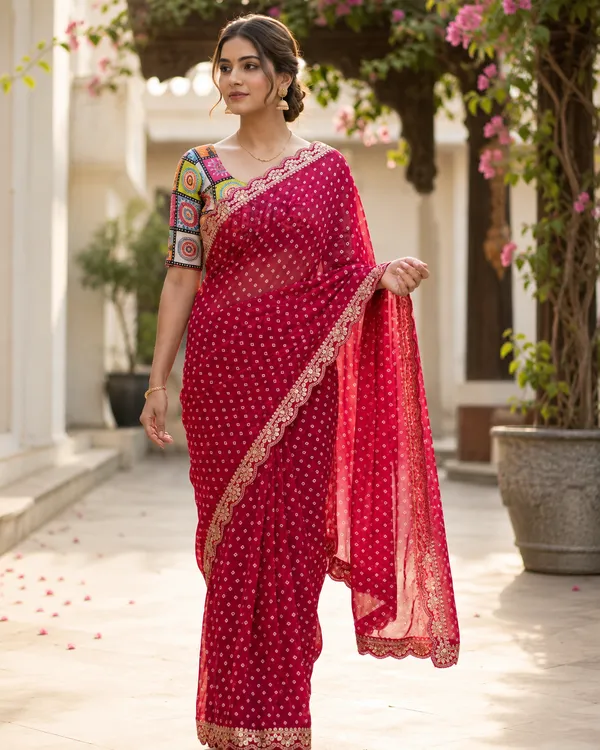 Royal_Bandhani_Georgette_Saree